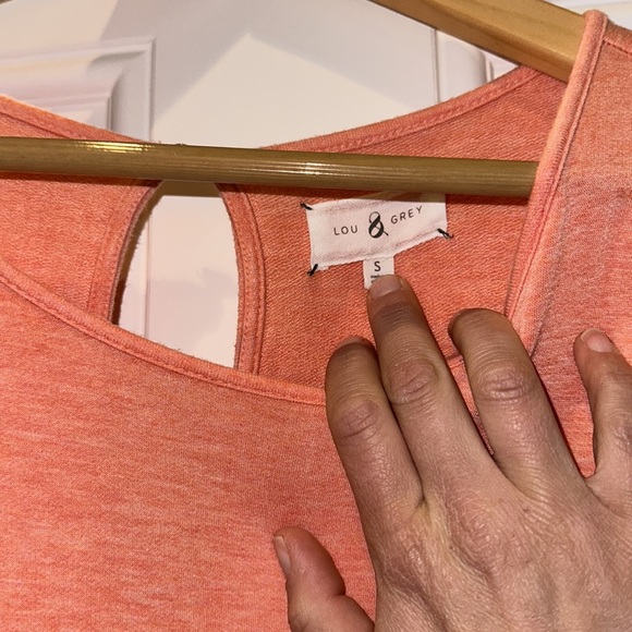 Lou & Grey orange sherbet romper with pockets, size small - Picture 4 of 5